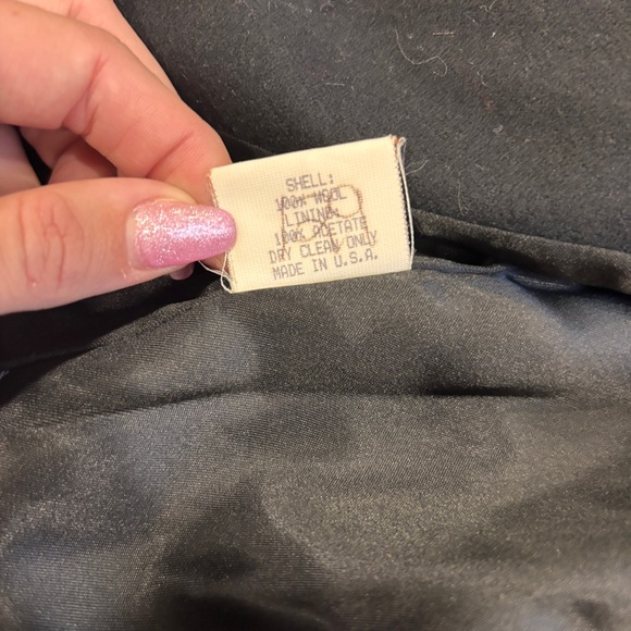 Pendleton 100% Wool Long Princess Coat Black - Vintage - Size: 4P - MADE IN USA - Picture 6 of 10